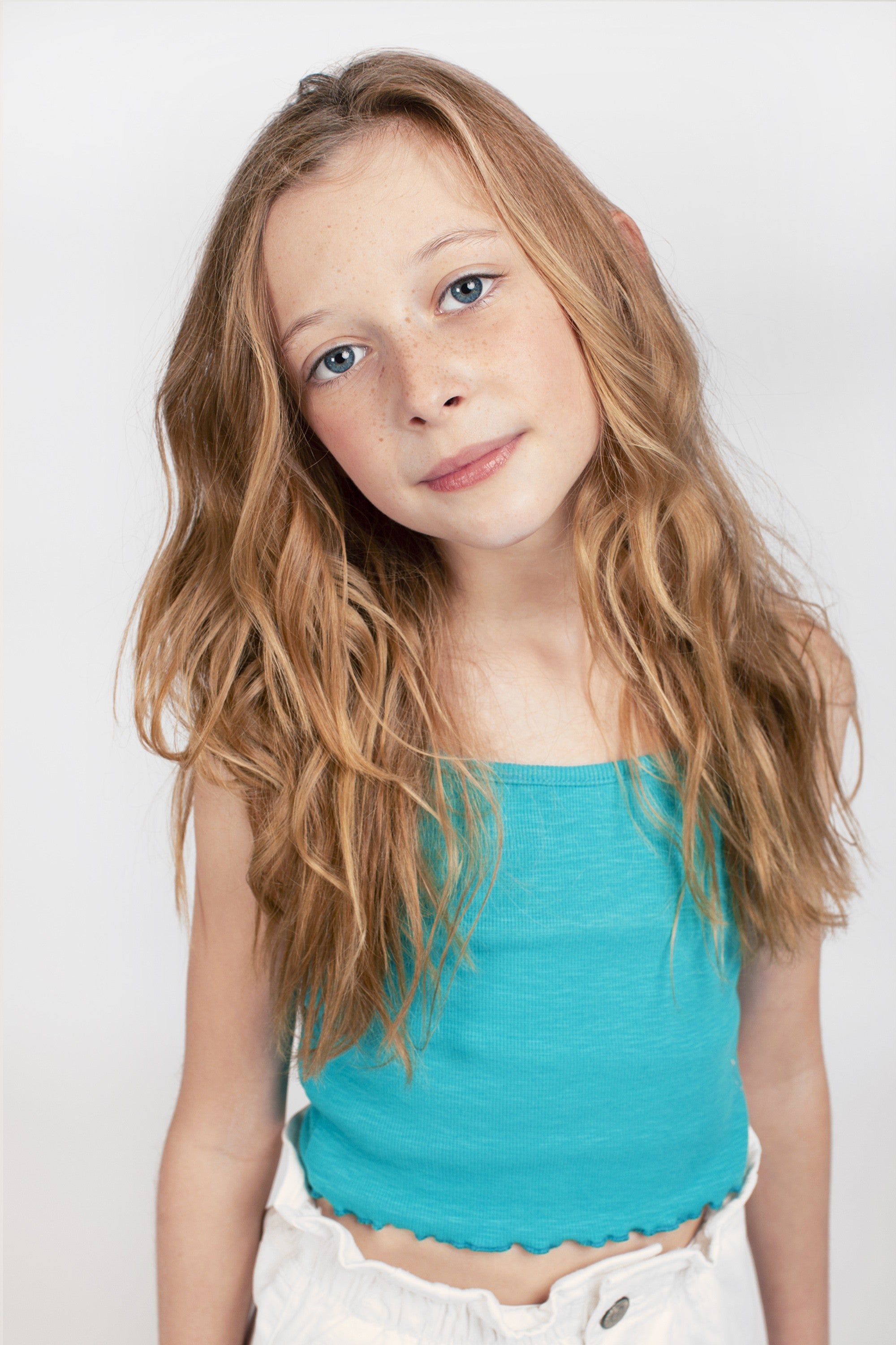 Camiseta de niña turquesa VERANO/Charanga