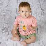 Camiseta de recién nacido naranja VERANO/Outlet