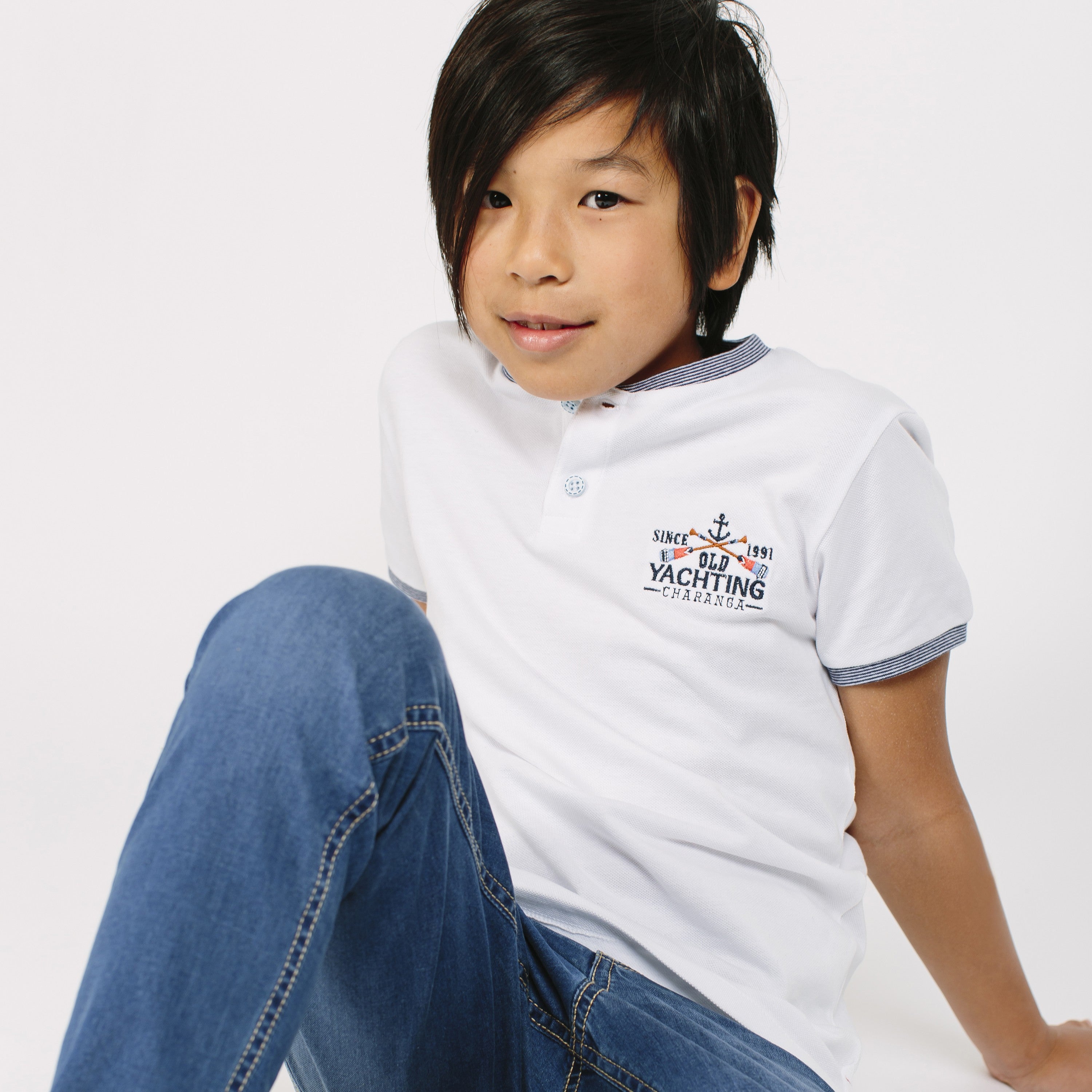 Polo de niño blanco VERANO/Outlet