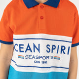 Polo de niño tricolor VERANO/Outlet