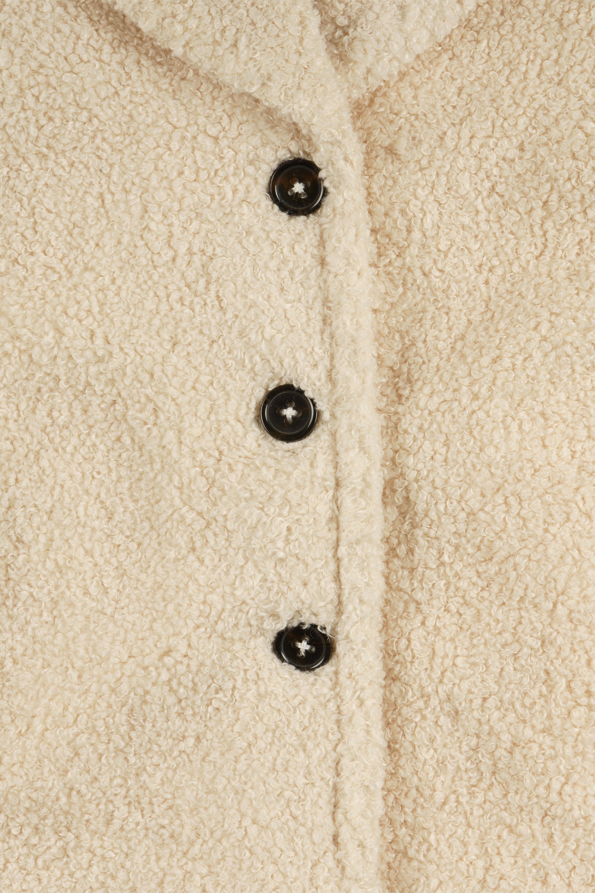 Abrigo de niña color crudo de borreguito Outlet