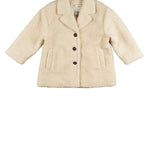 Abrigo de niña color crudo de borreguito Outlet