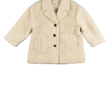 Abrigo de niña color crudo de borreguito Outlet