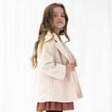 Abrigo de niña color crudo de borreguito Outlet