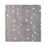 Manta de recién nacido en color girs de estrellas Outlet