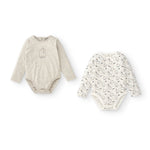 Pack de bodies de recién nacido tonos gris y blanco Charanga