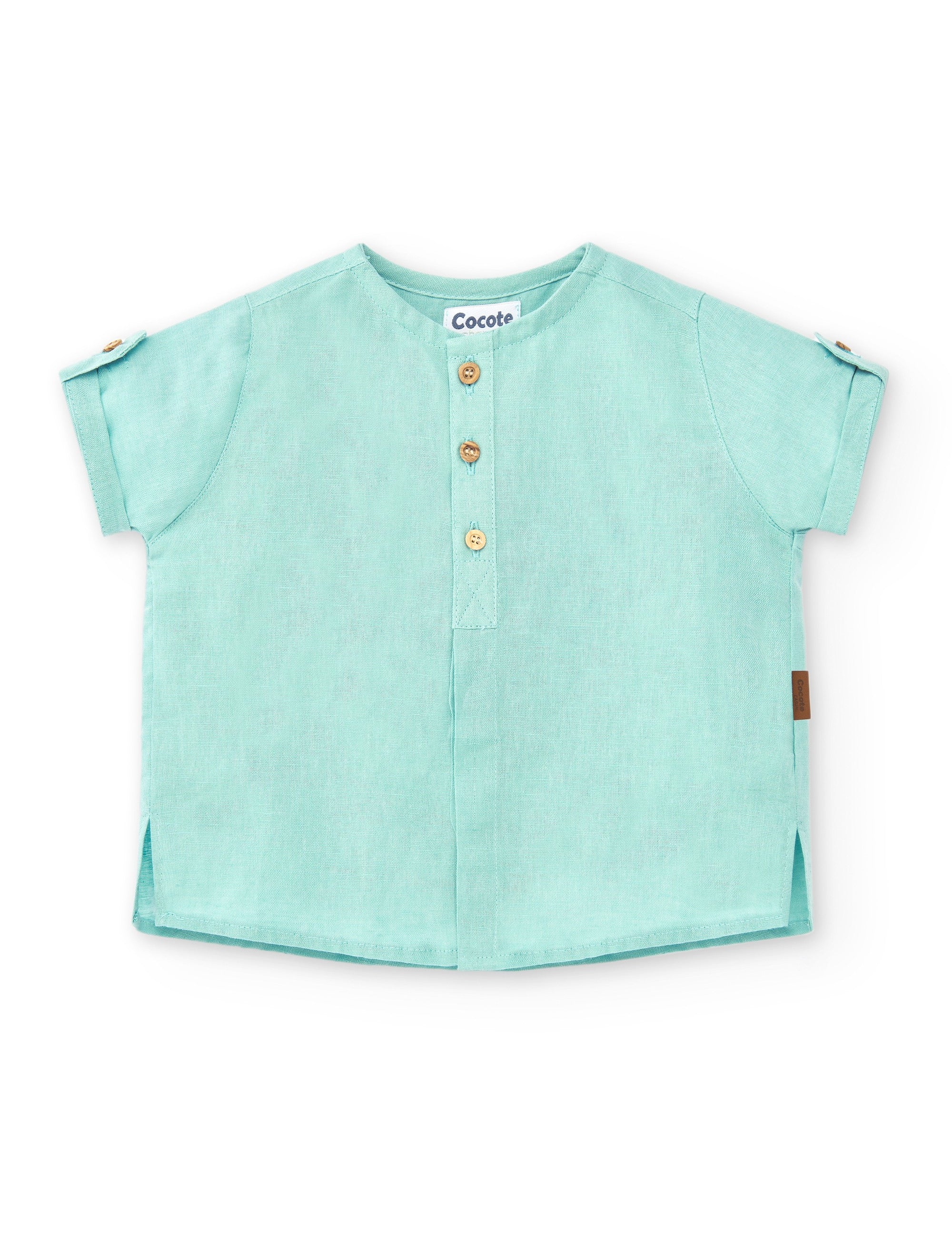 Camisa de niño turquesa Cocote & Charanga VERANO/Outlet