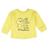 Camiseta de bebé de manga larga color amarillo Outlet