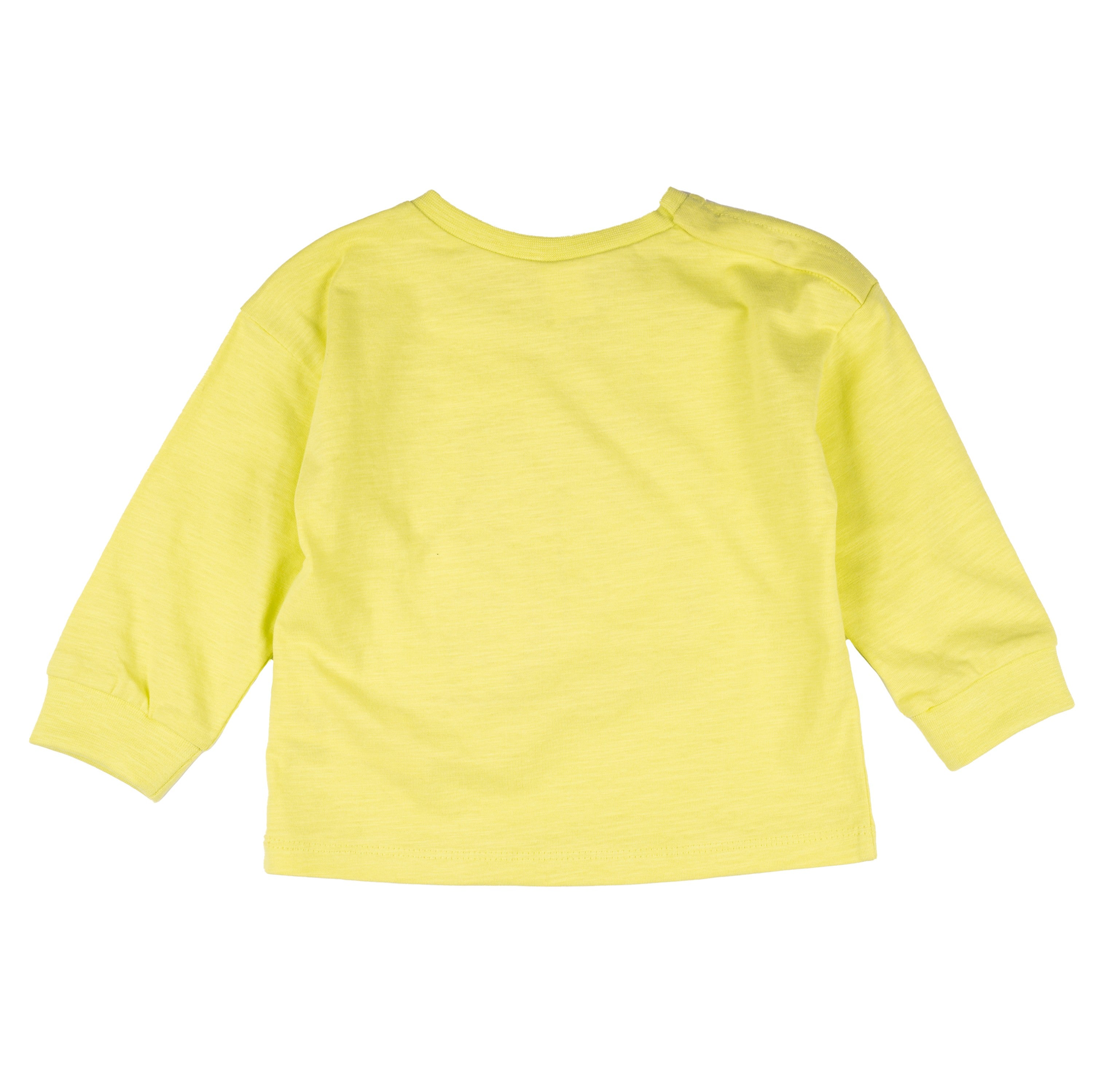 Camiseta de bebé de manga larga color amarillo Outlet