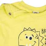 Camiseta de bebé de manga larga color amarillo Outlet