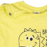 Camiseta de bebé de manga larga color amarillo Outlet