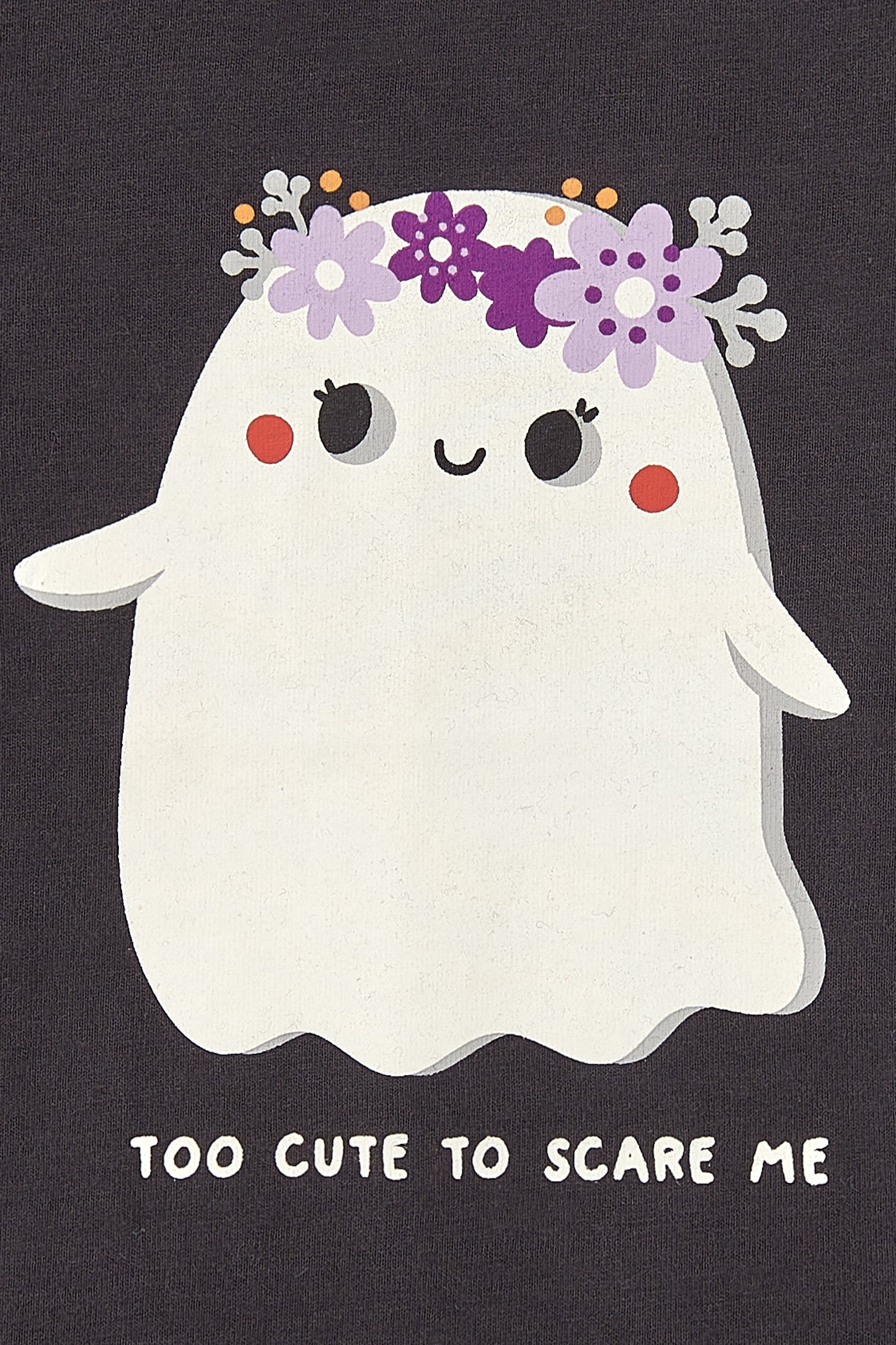 Camiseta de bebé color antracita con dibujo fantasma Charanga