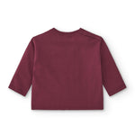 Camiseta de bebé básica en color burdeos smile Charanga