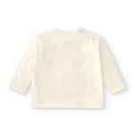 Camiseta de bebé de manga larga color crudo texto LOVE Outlet