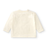 Camiseta de bebé de manga larga color crudo texto LOVE Outlet