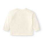 Camiseta de bebé de manga larga color crudo con dibujo monstruo Outlet