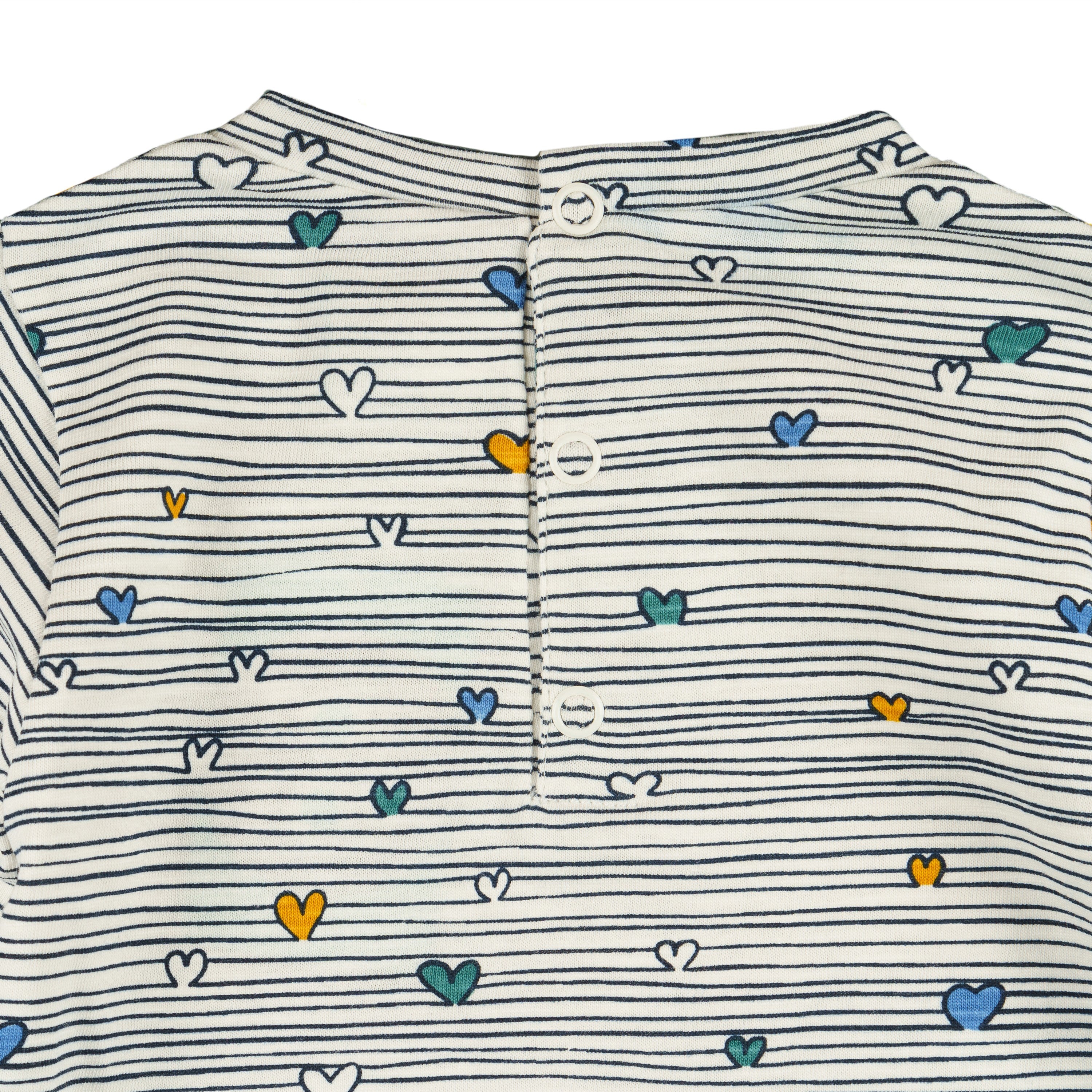 Camiseta de bebé de manga larga estampado de corazones Outlet