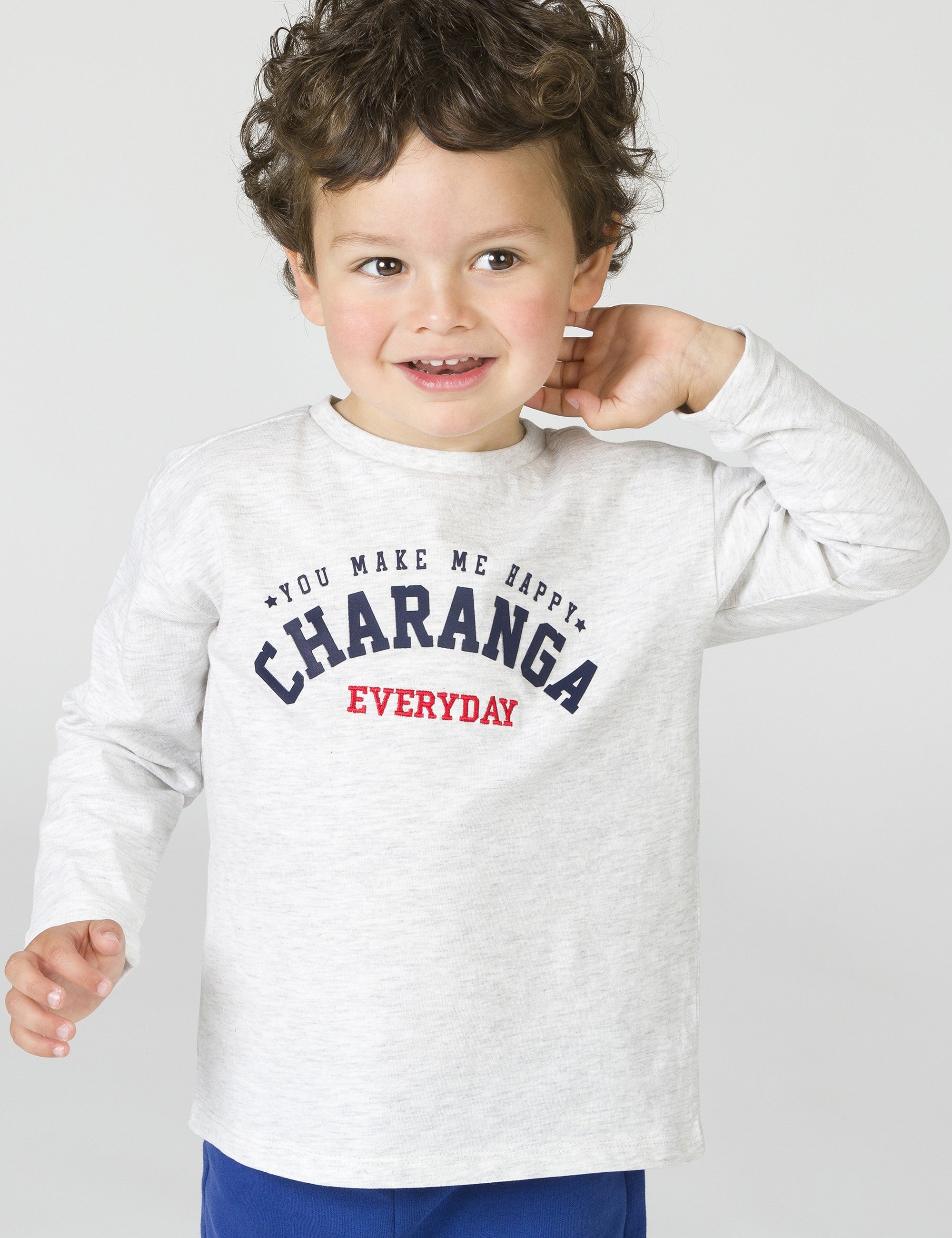 Camiseta de bebé gris VERANO/Charanga