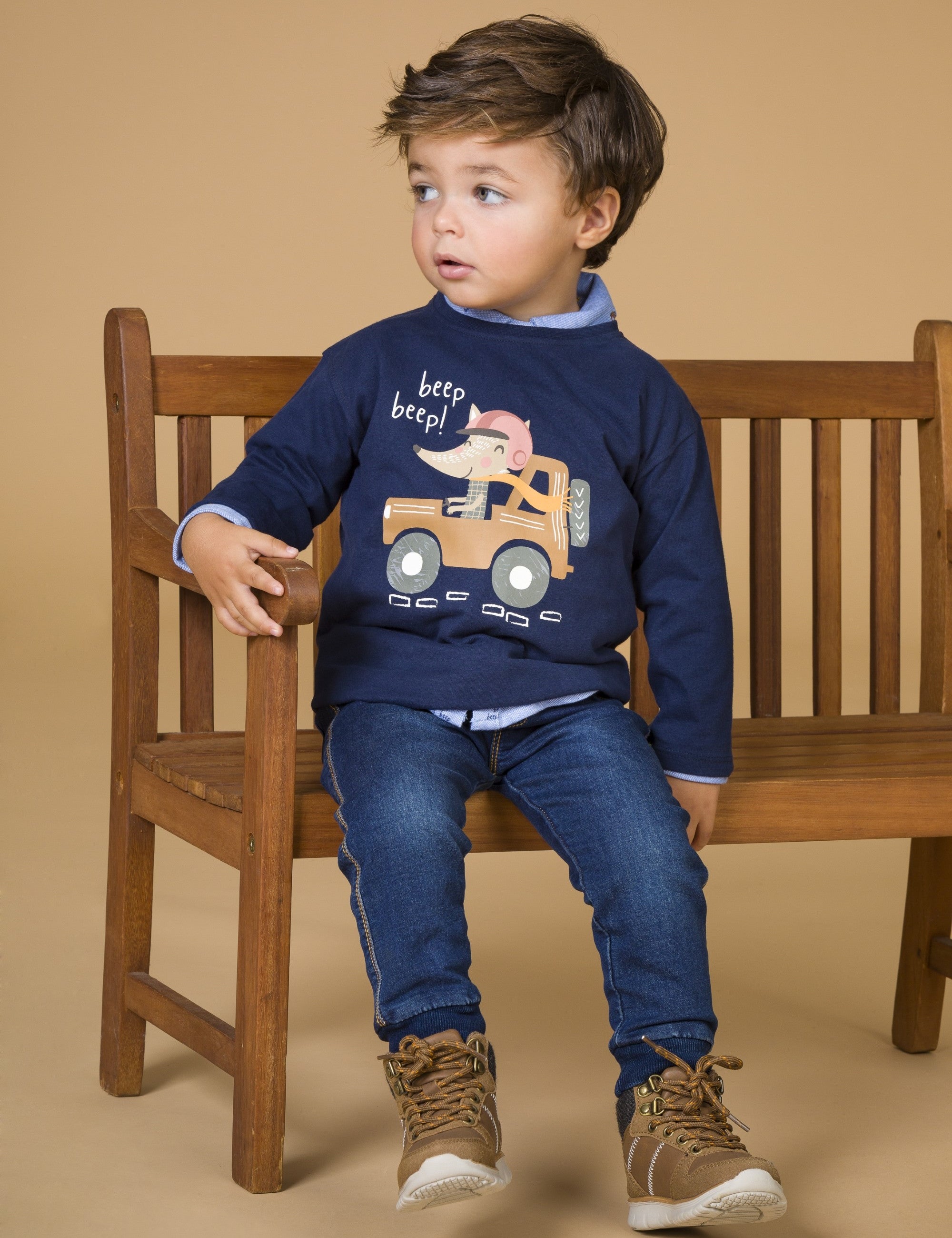 Camiseta de bebé marino dibujo Charanga
