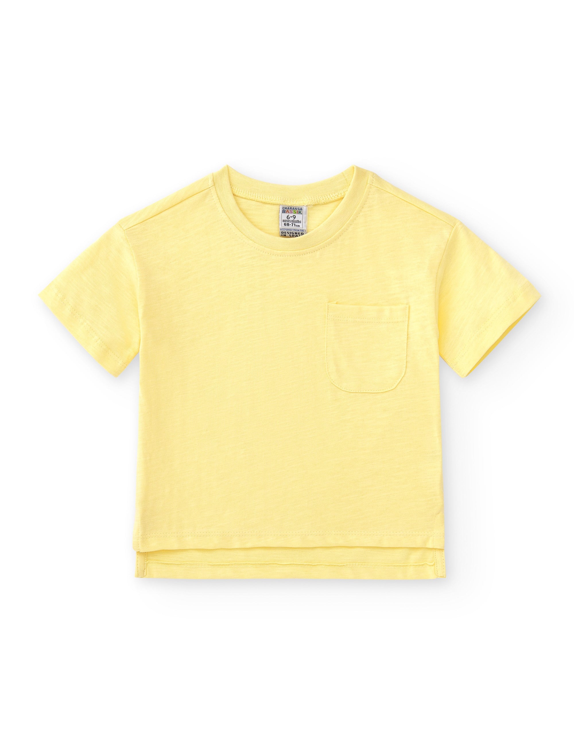 Camiseta de bebé mostaza VERANO/Charanga