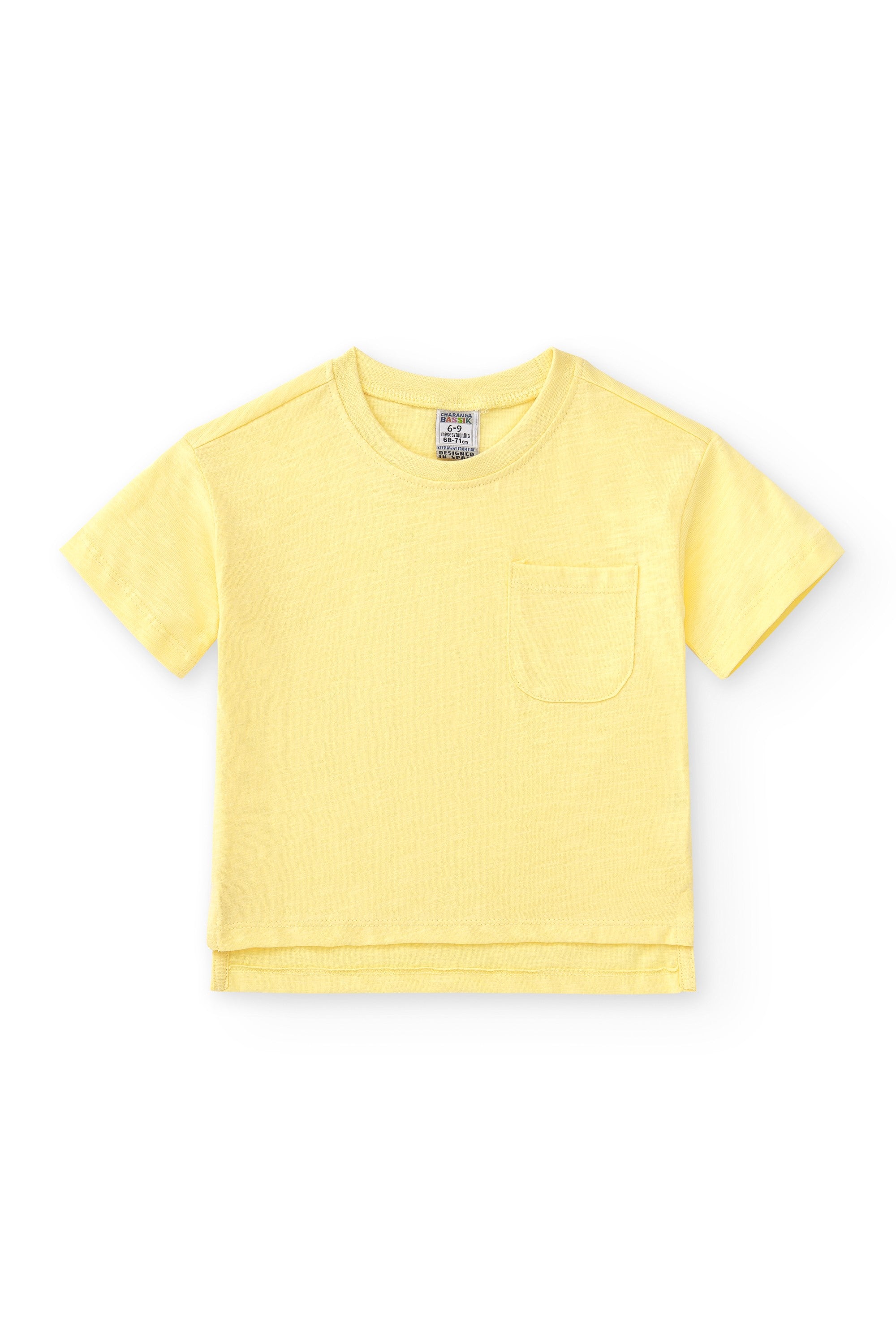 Camiseta de bebé mostaza VERANO/Charanga