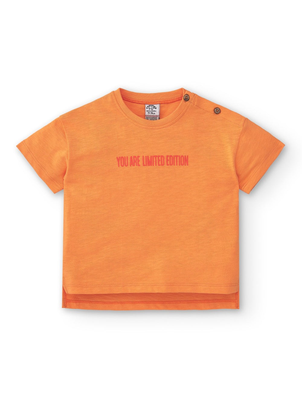 Camiseta de bebé naranja VERANO/Charanga