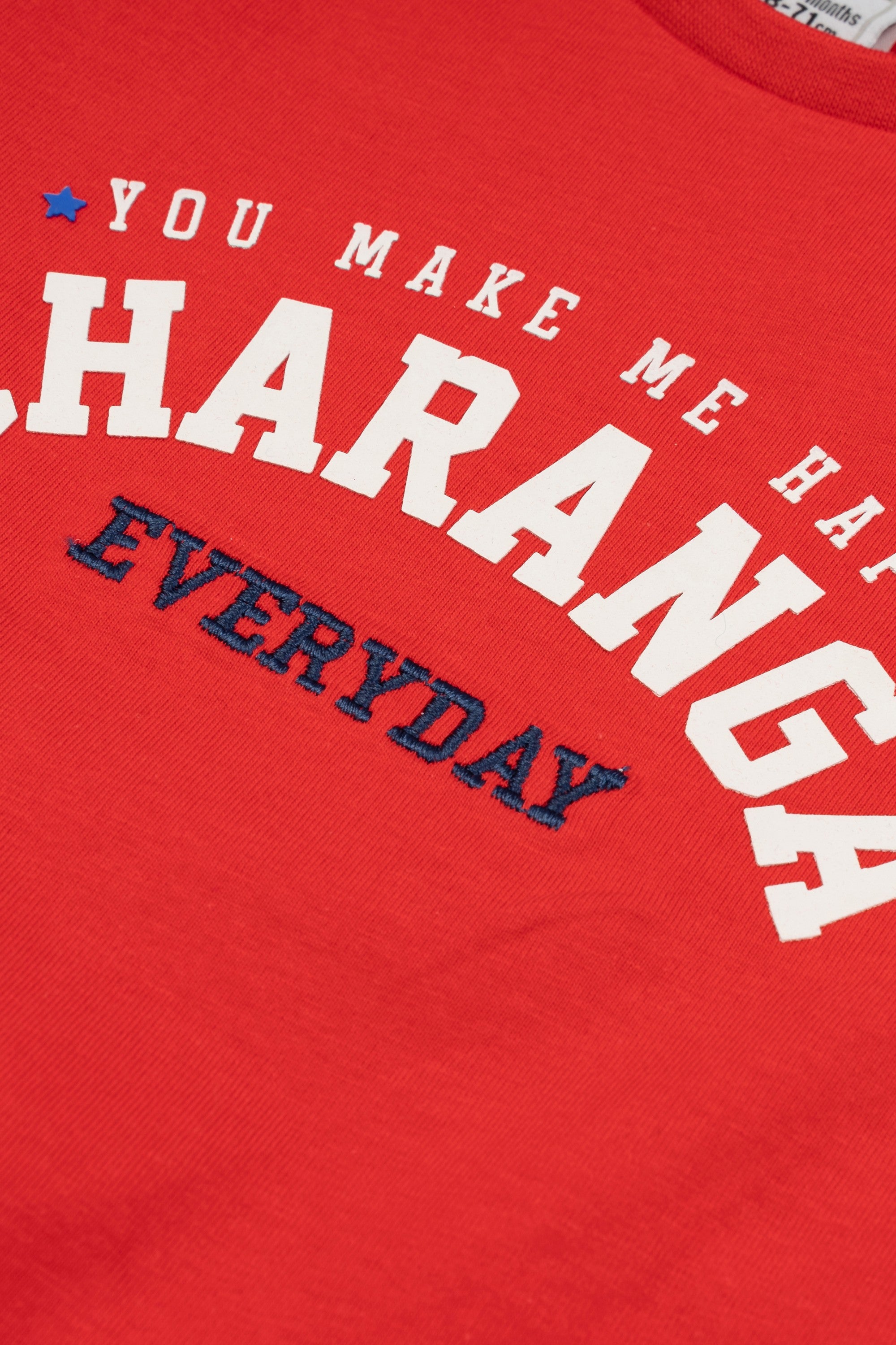 Camiseta de bebé rojo VERANO/Charanga