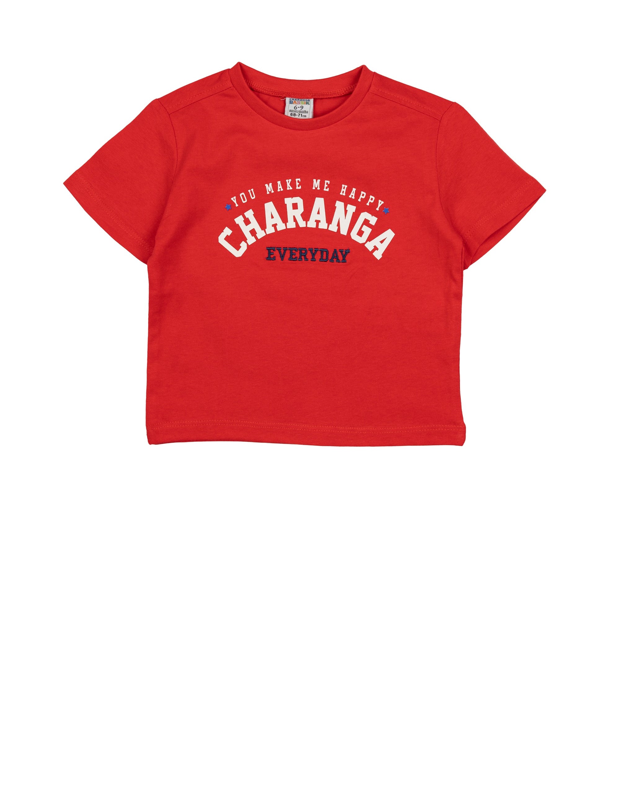 Camiseta de bebé rojo VERANO/Charanga