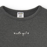 Camiseta de niña antracita mensaje Charanga