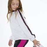 sudadera deportiva niña con cordón en el bajo