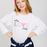 Camiseta de niña blanco VERANO/Outlet