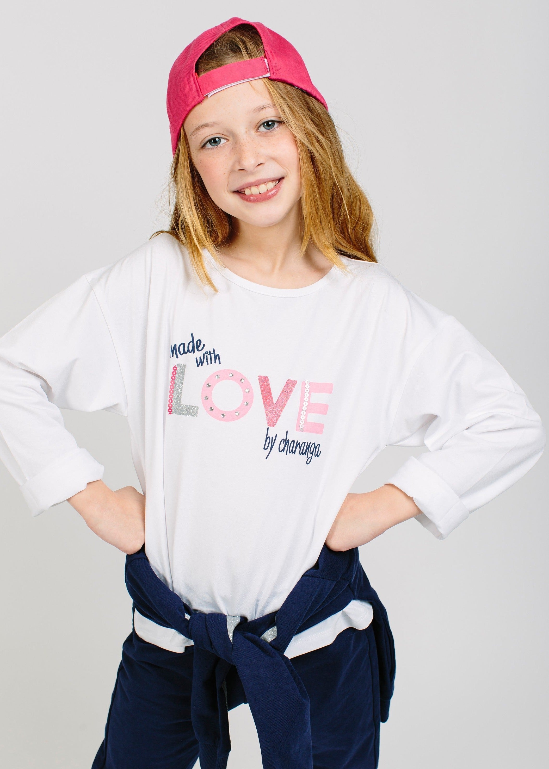 Camiseta de niña blanco VERANO/Outlet