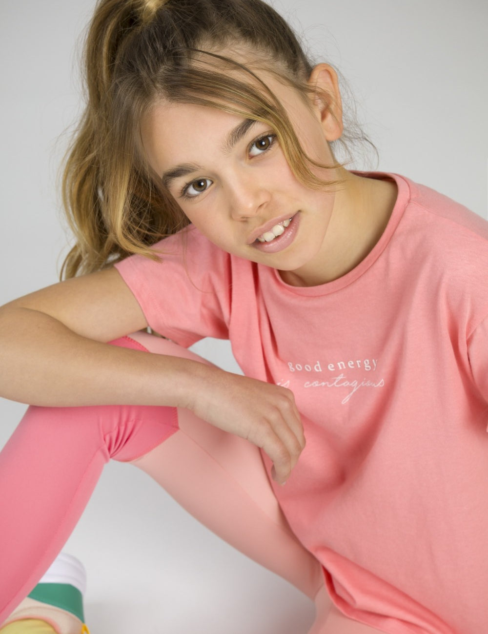 Camiseta de niña coral VERANO/Charanga