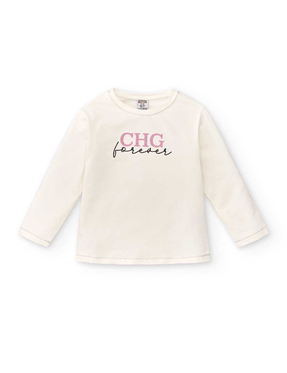 Camiseta de niña color crudo Charanga