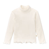 vista frontal camiseta básica niña crudo