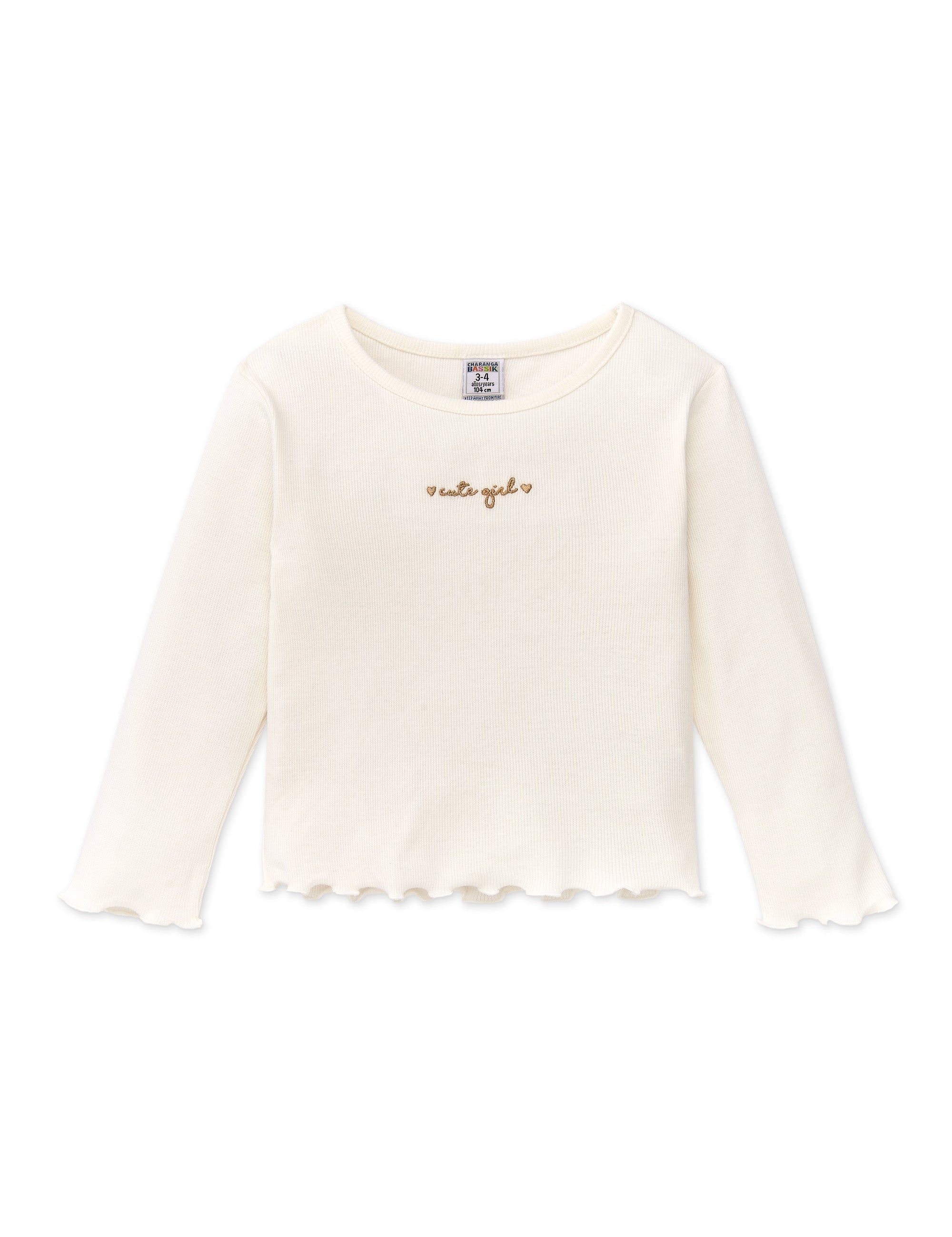 Camiseta de niña en color crudo cute girls Charanga