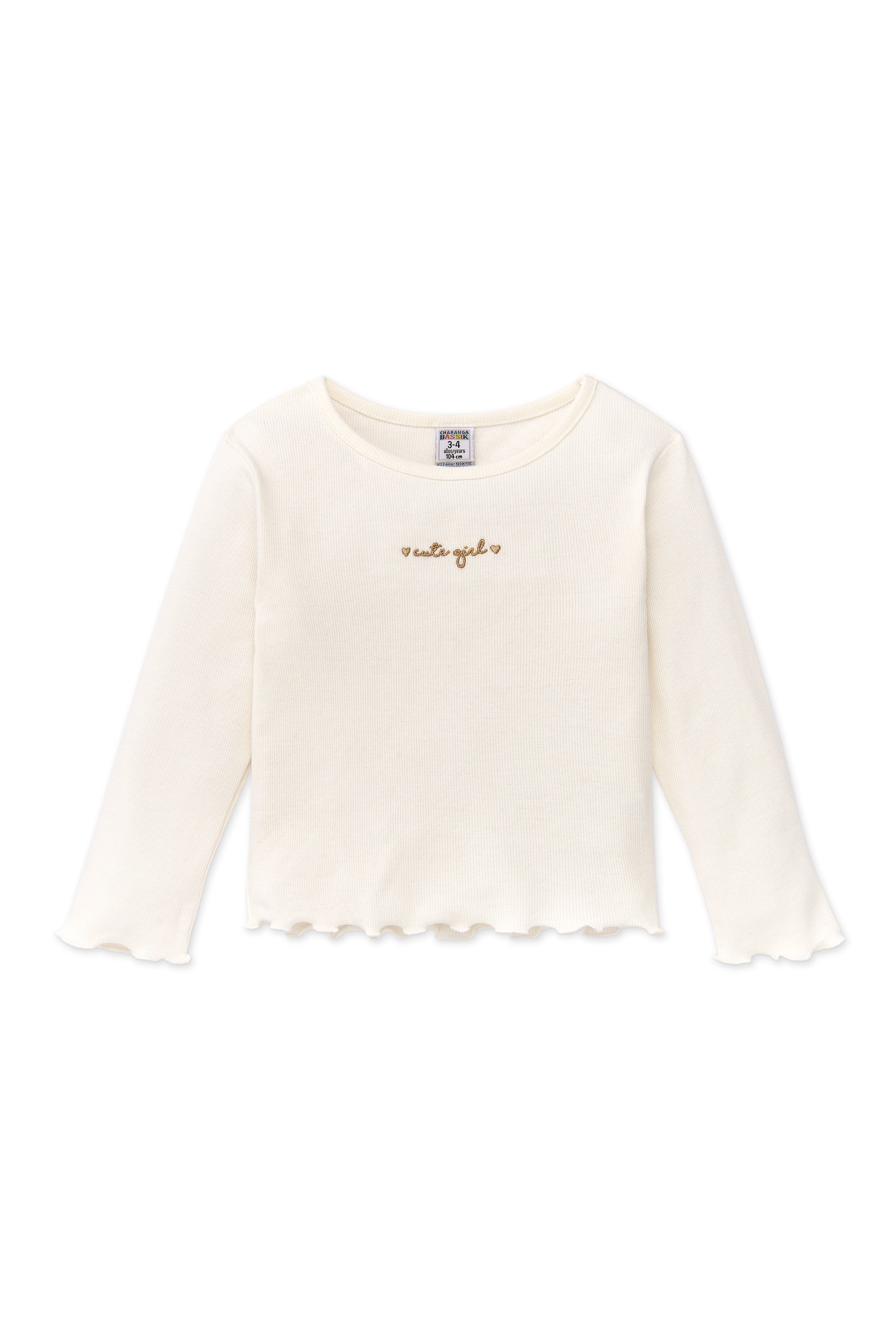 Camiseta de niña en color crudo cute girls Charanga