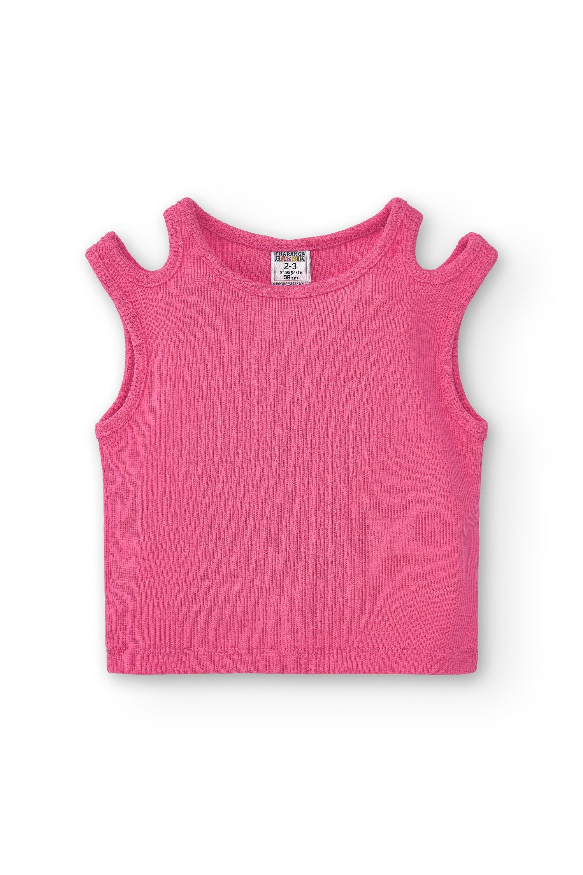 Camiseta de niña fucsia VERANO/Charanga