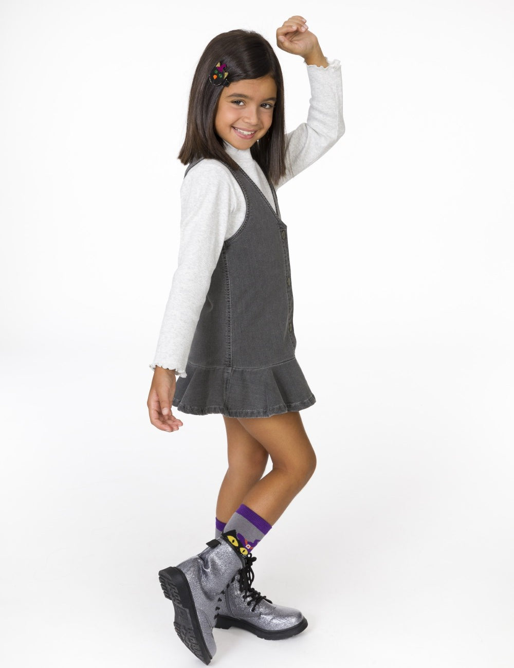 Camiseta de niña color gris Charanga