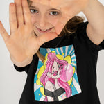Camiseta de niña negro VERANO/Outlet