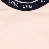 Camiseta de niña color rosa cierre cordón Outlet