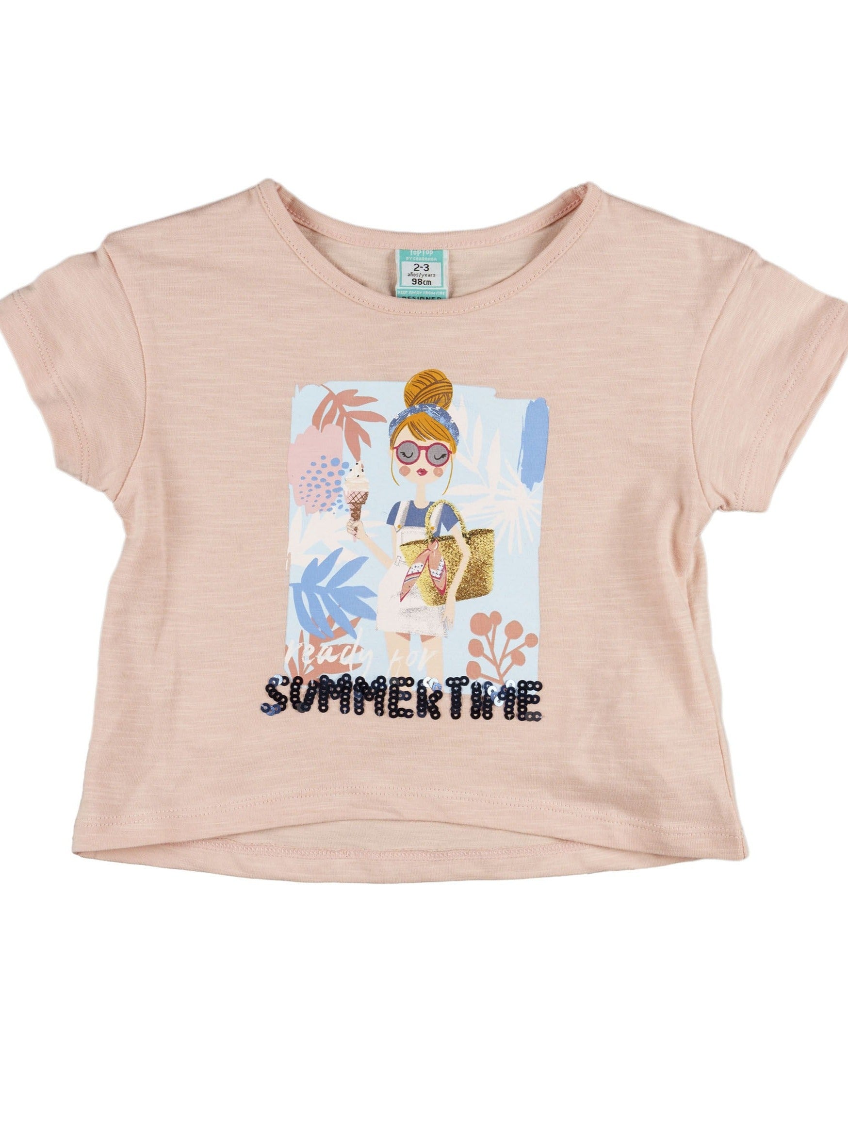Camiseta de niña rosa VERANO/Outlet