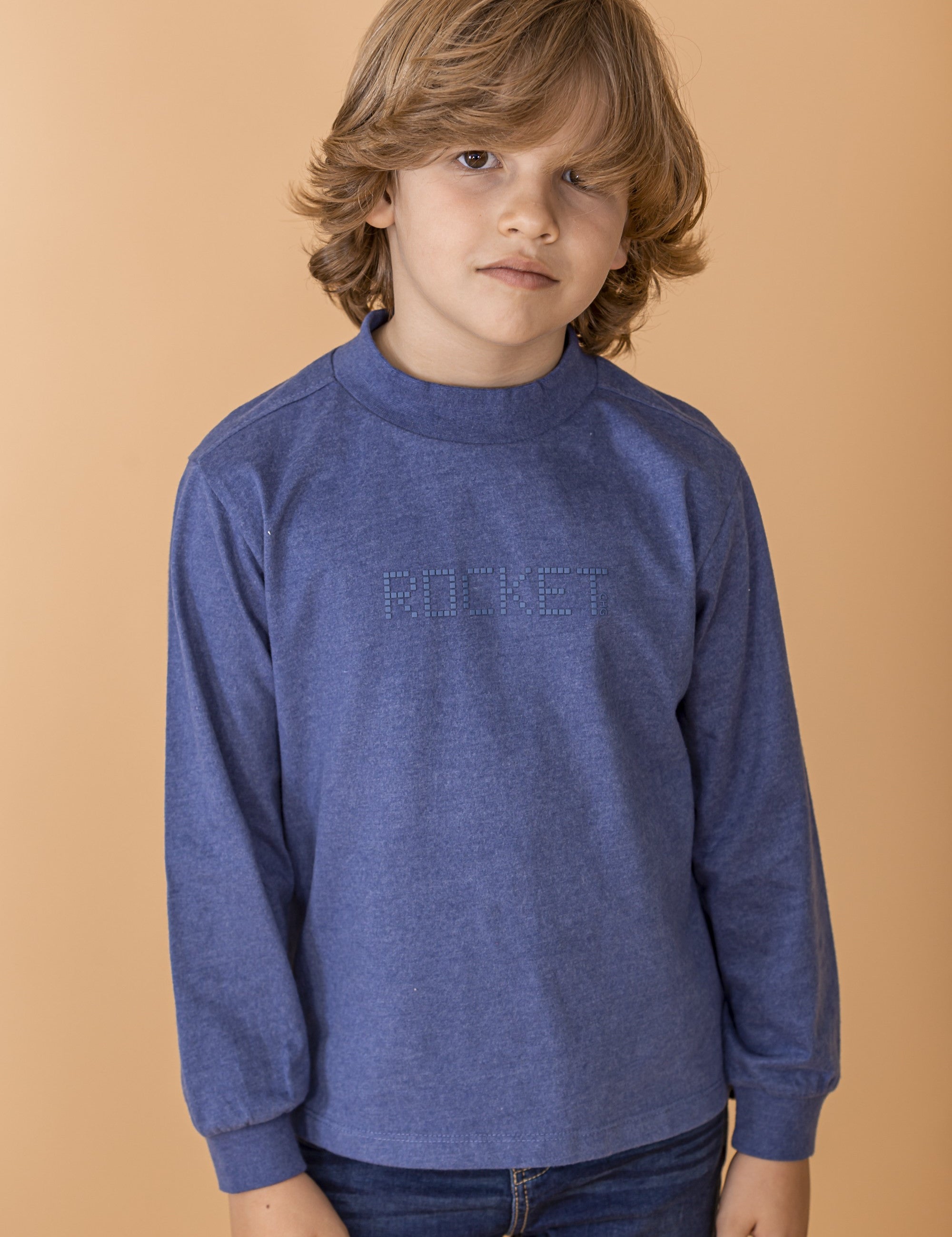 Camiseta de NIÑO azul algodón Outlet