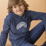Camiseta de NIÑO azul con capucha Outlet