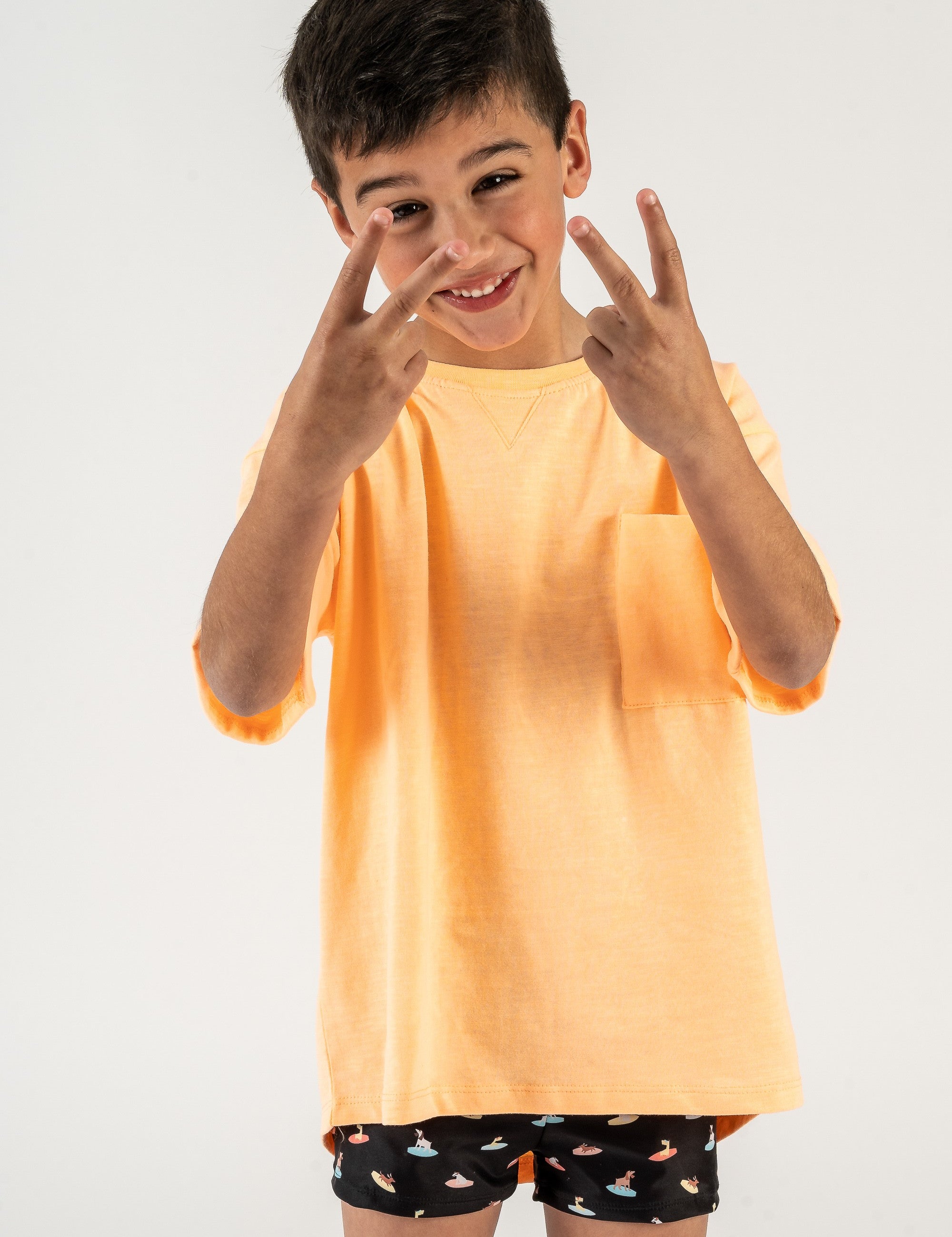 Camiseta de niño coral VERANO/Charanga