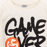 Camiseta de niño color crudo Game Over Outlet