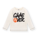 Camiseta de niño color crudo Game Over Outlet