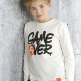 Camiseta de niño color crudo Game Over Outlet