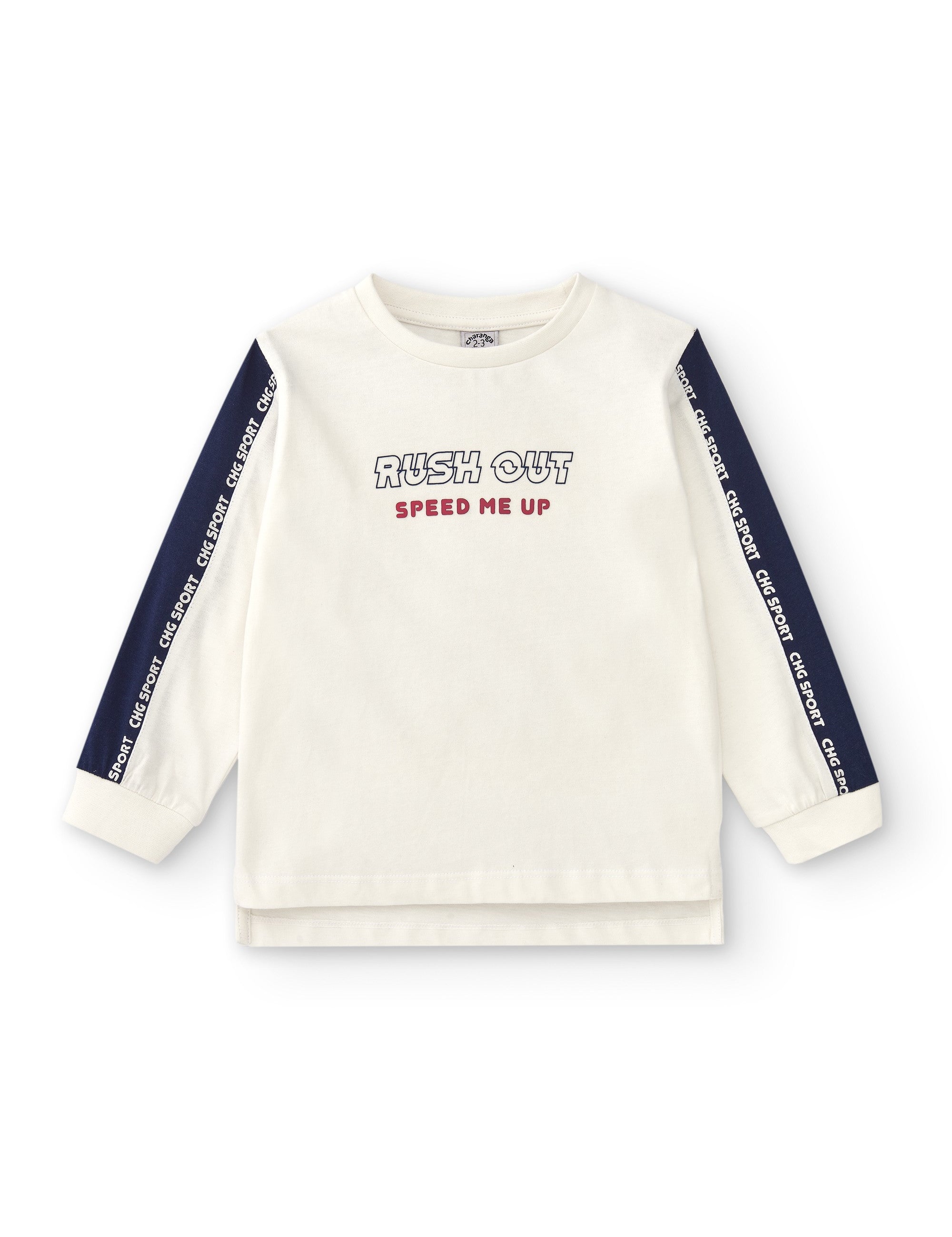 Camiseta de niño color crudo Rush out Outlet
