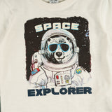 Camiseta de niño color crudo Space Outlet